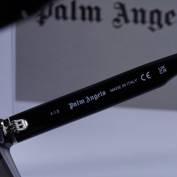 Palm Angels PERI109 NAPA 0907 Square Sunglasses - Black/Grey/Grey - Picture 6 of 9